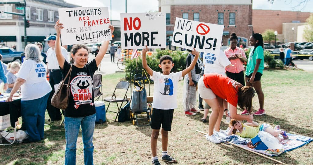 Gun control protest