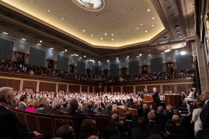 Photo of President Trump giving State of the Union address