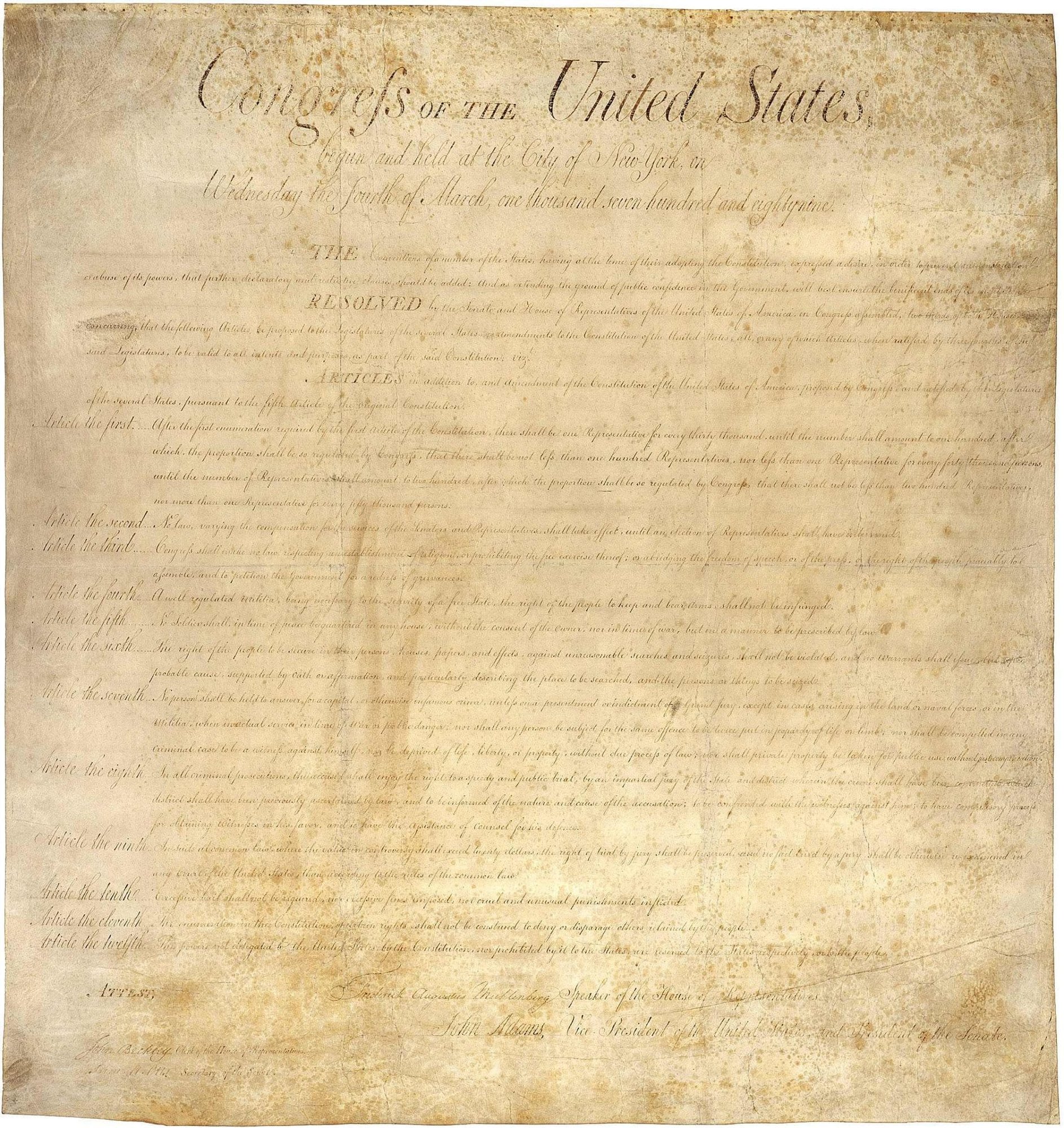 The Bill Of RIghts