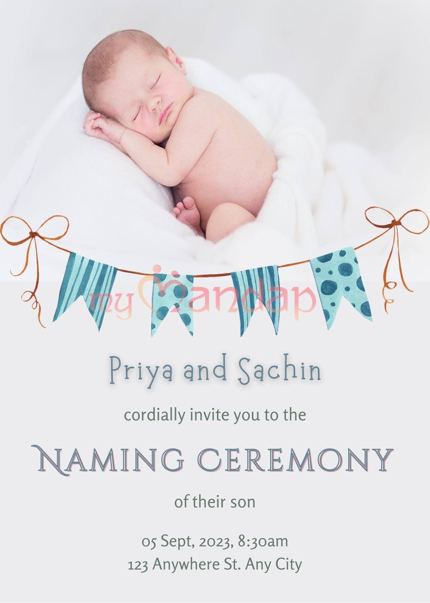 Baby namkaran card