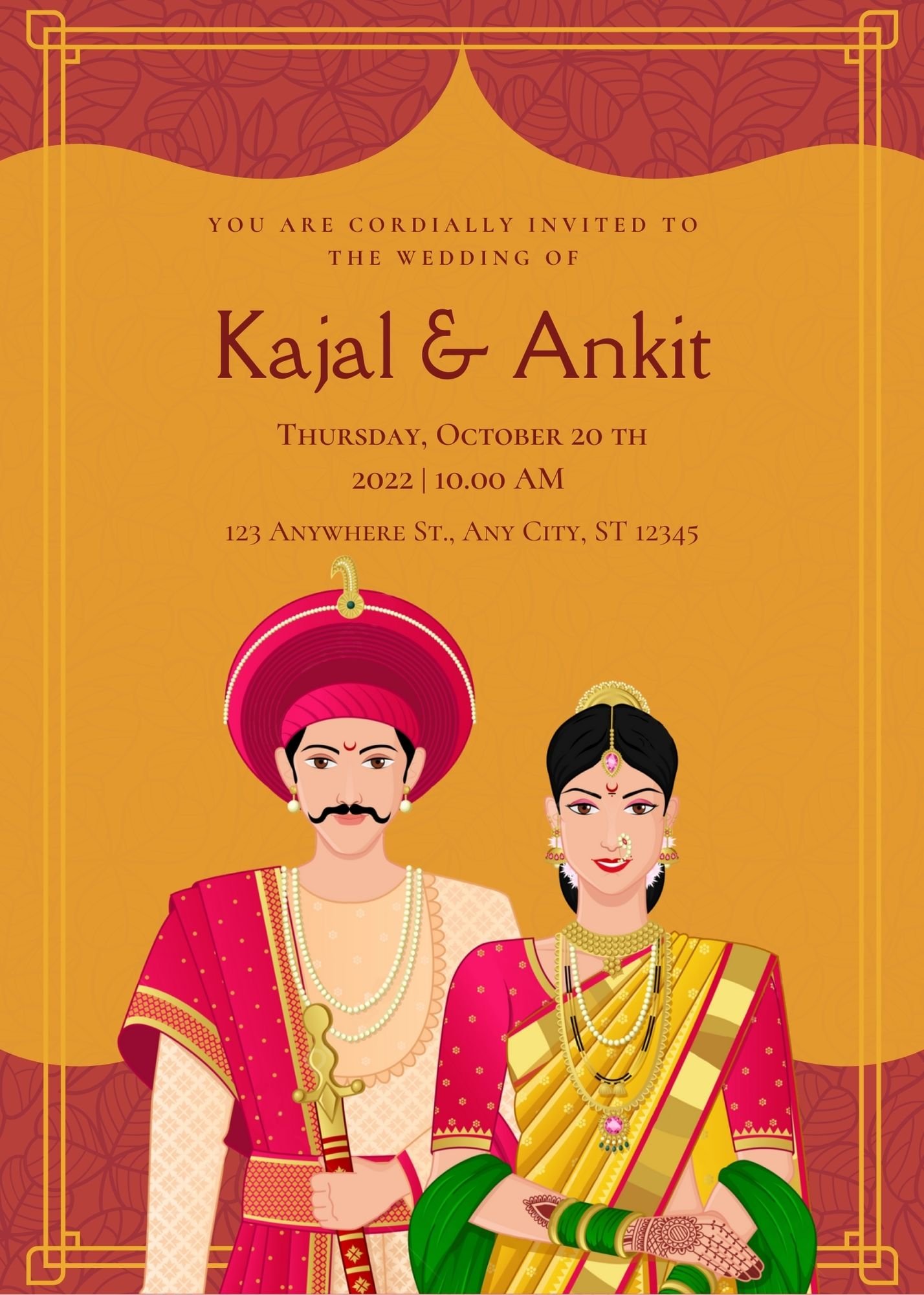 Marathi weddding invitation cards