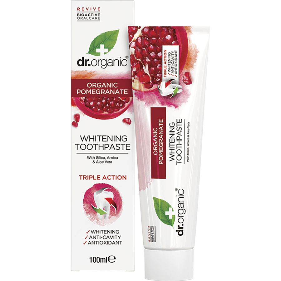 dr. organic pomegranate whitening toothpaste organic 100ml