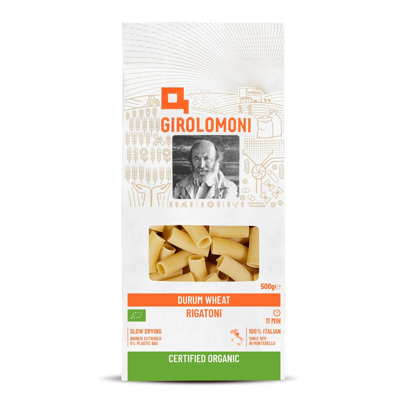 girolomoni organic durum wheat semolina rigatoni 500g