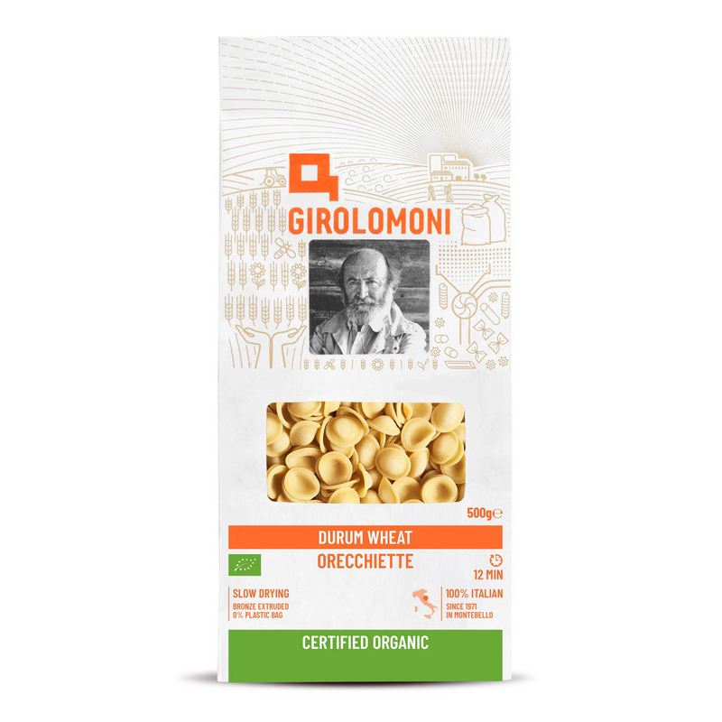 girolomoni organic durum wheat semolina pasta orecchiette 500g