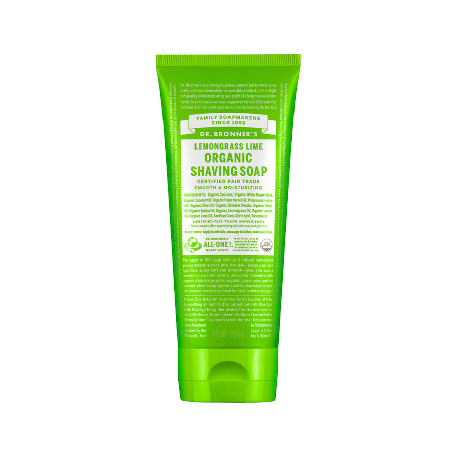 dr. bronners shaving gel lemongrass lime 208ml