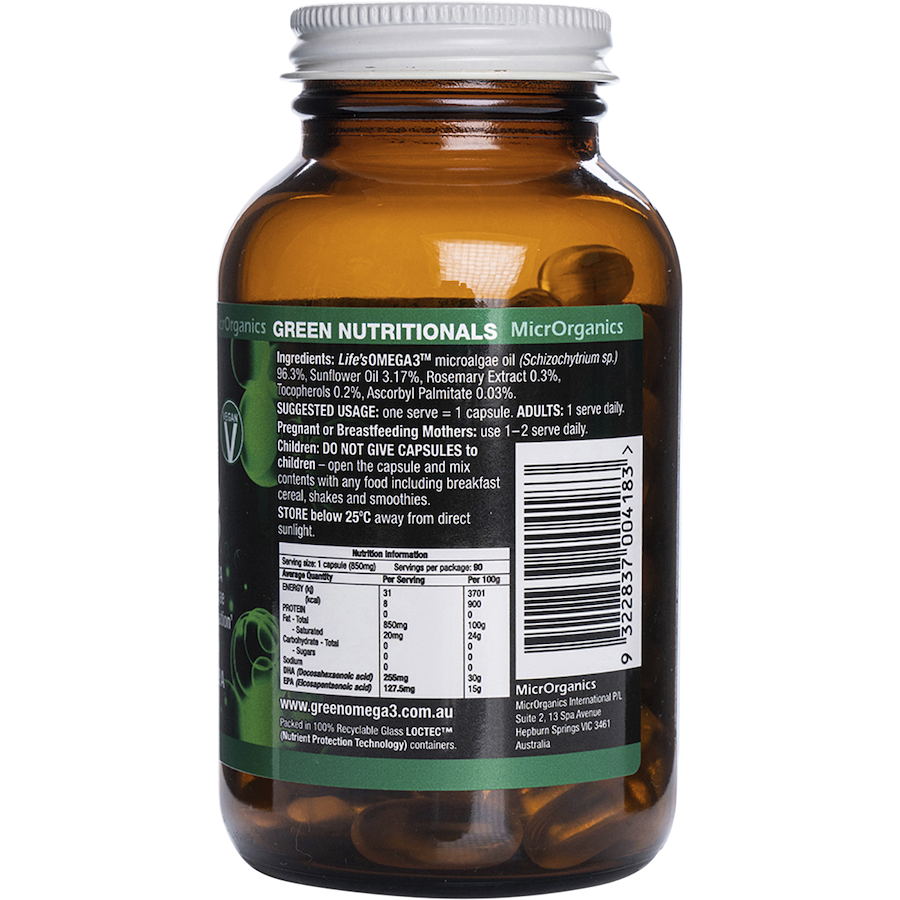 green nutritionals pure plant source green omega 3 30caps