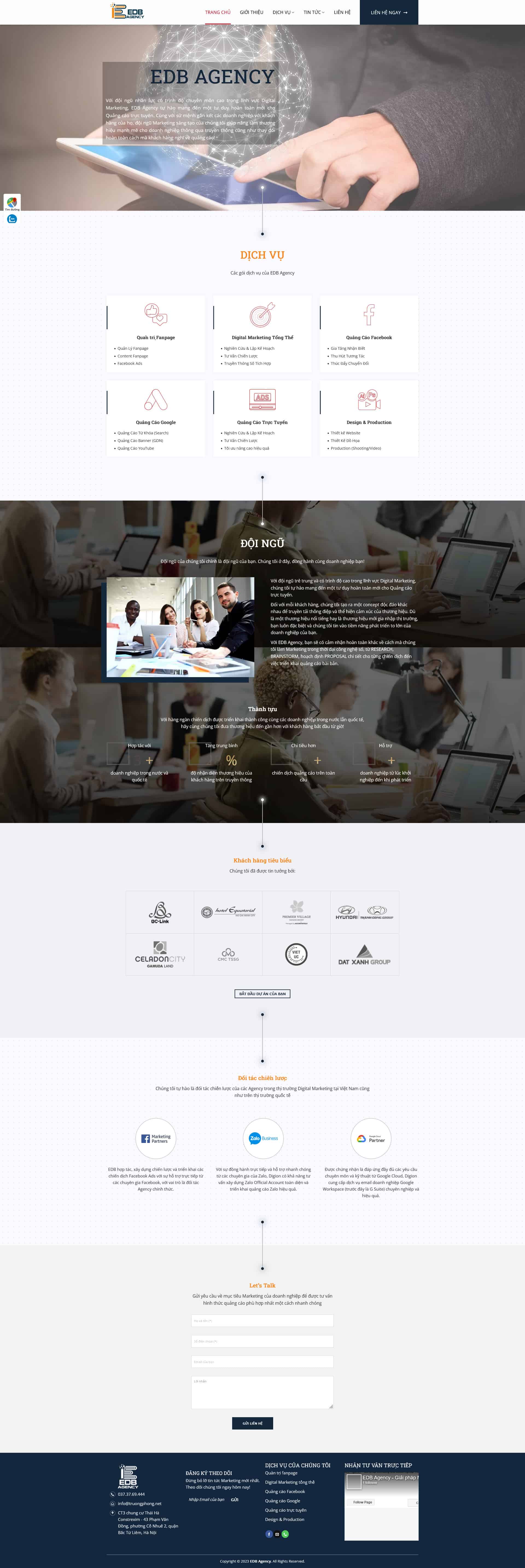 Theme WordPress công ty Agency Digital Marketing Online