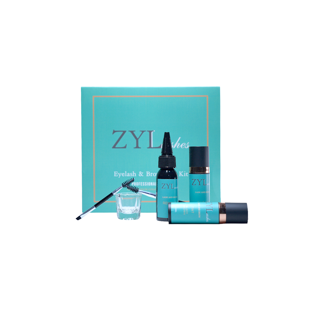 Zyl Eyelash And Brow Tint Kit Prefessional Use