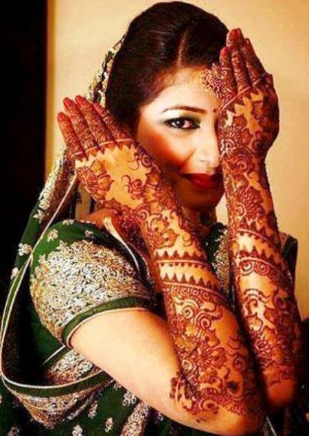 Bride with henna