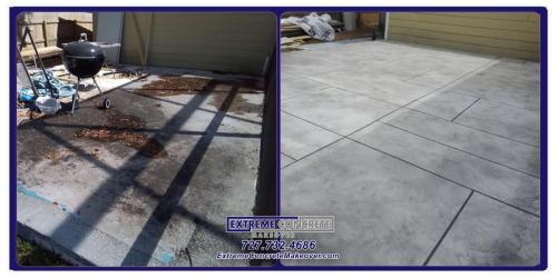 Concrete restoration before & after