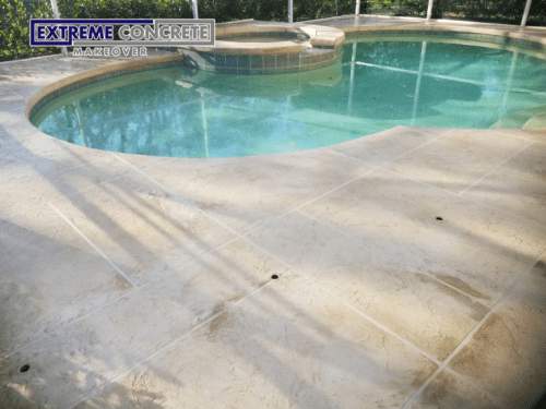 stone pattern Pool Deck Resurfacing