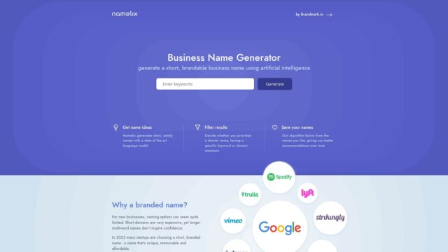 Namelix | AI Business Name Generator | Futureen