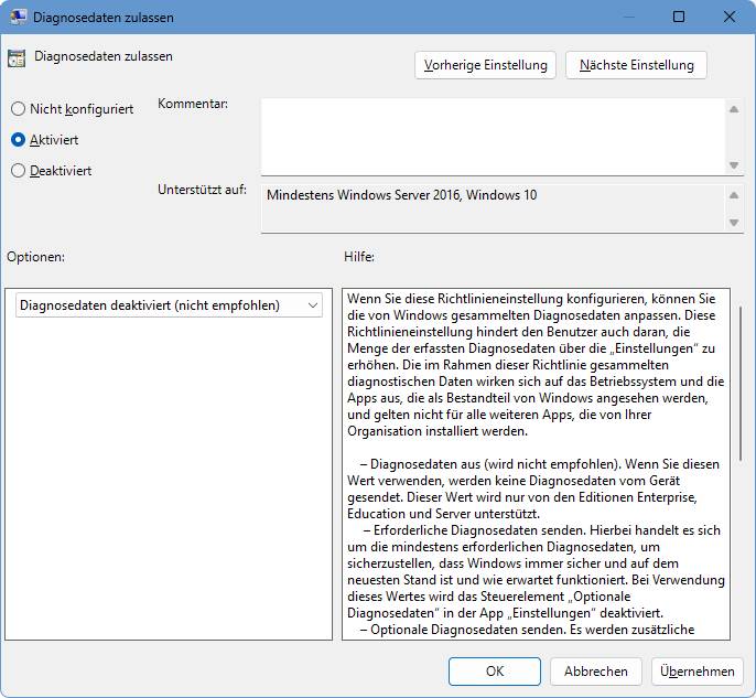 Bild 1: Diese Richtlinie greift leider nur in Enterprise- und Schulversionen img-2