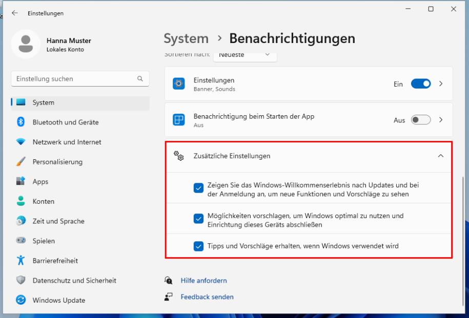 Bild 6: Auf diese «Tipps» (lies: Werbung) können die meisten Anwenderinnen und Anwender getrost verzichten img-7