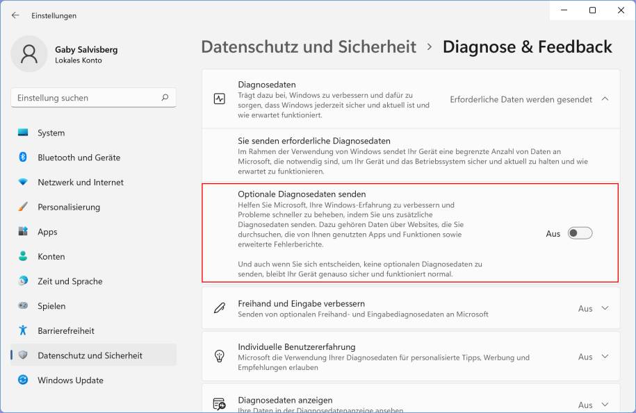 Bild 2: Unter Windows 11 Home/Pro ist nur diese Einstellung wirksam img-3