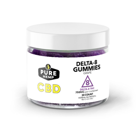 Delta 8 THC - Grape Gummies 30ct / 750mg