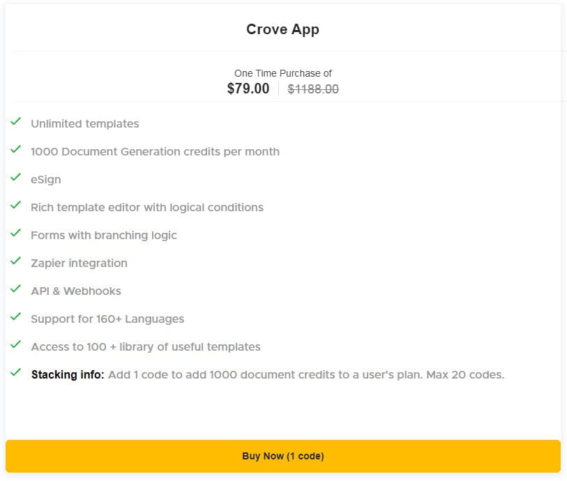 Crove Lifetime Deal: Unlock Unlimited Document Automation