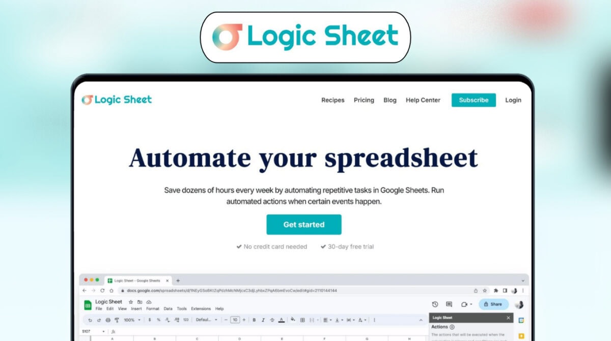 Logic Sheet - Google Sheets Automation Lifetime Deal: Boost Productivity
