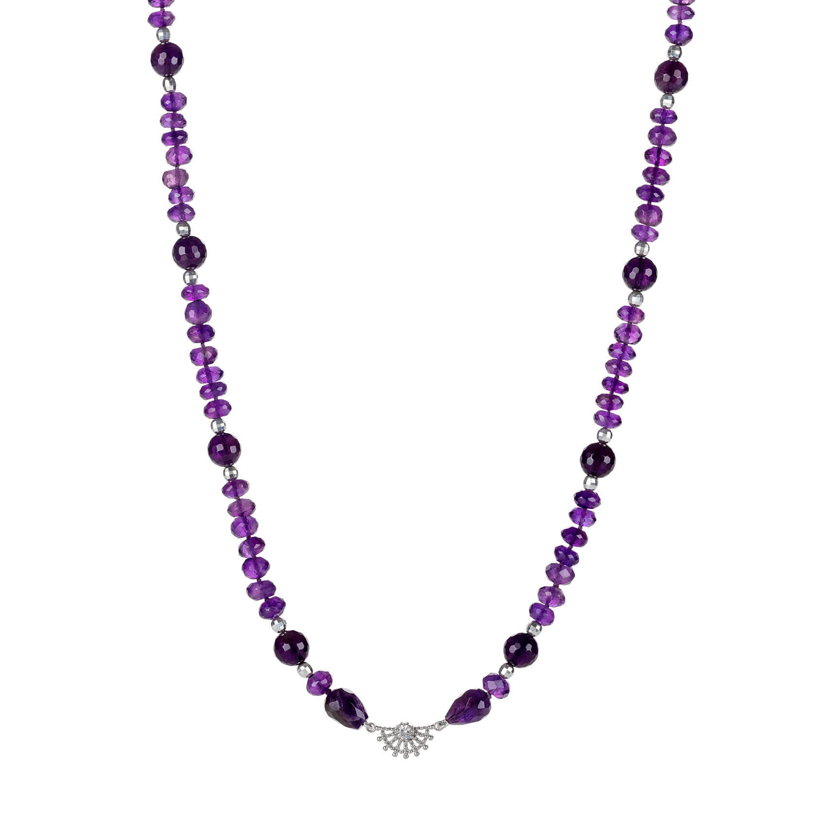 Amethyst short necklace