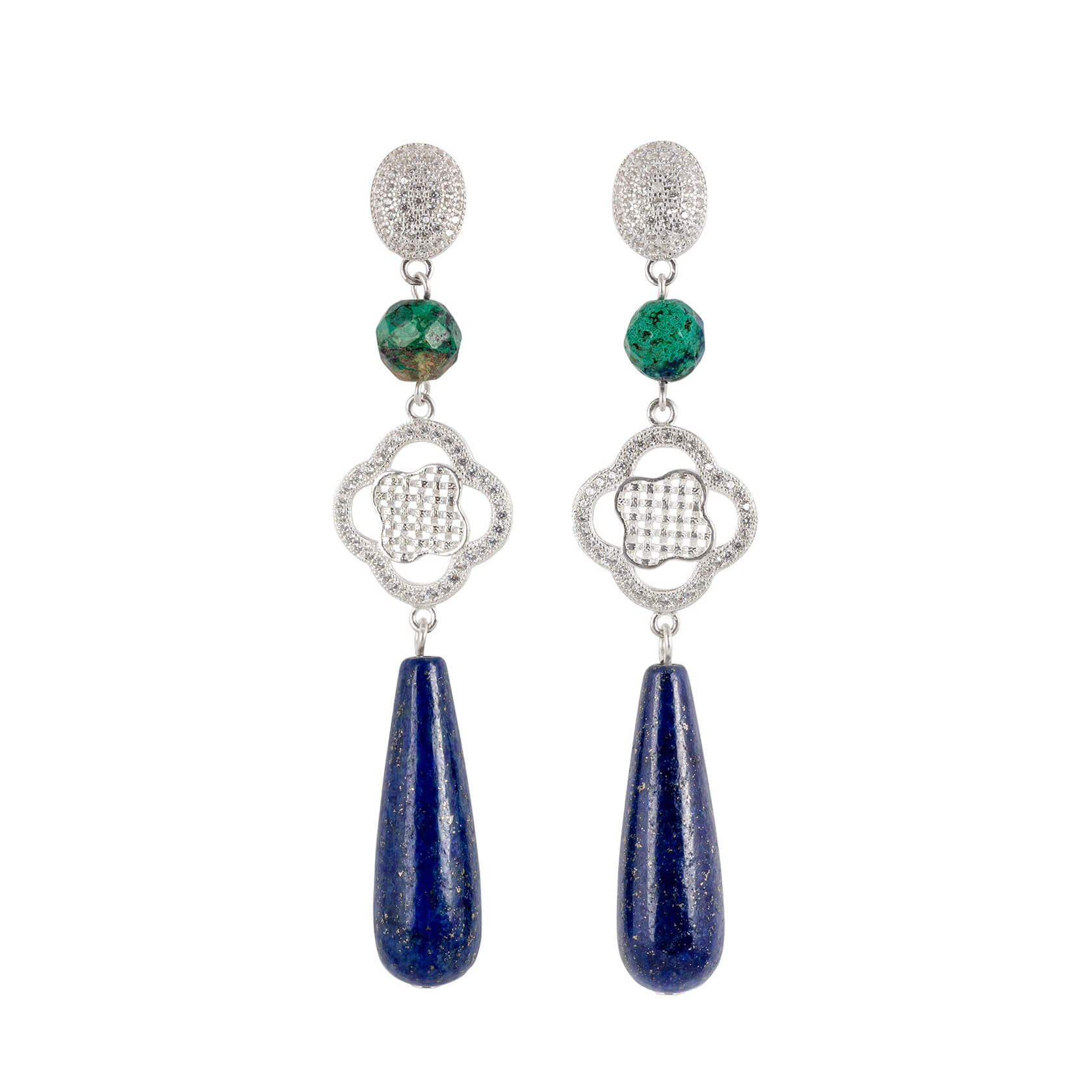 Pendientes lágrima de lapislazuli