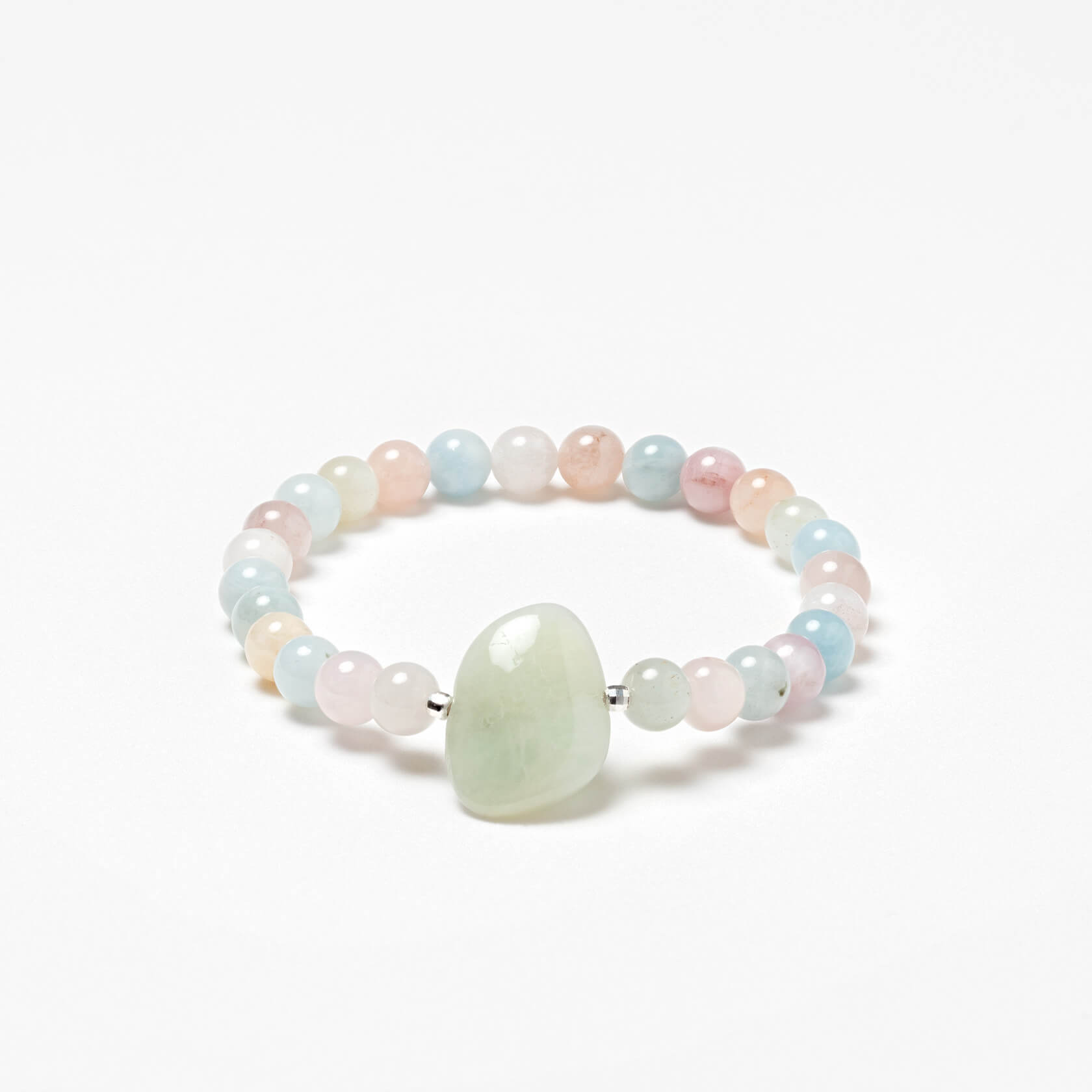 pulsera morganita aguamarina nube pieza