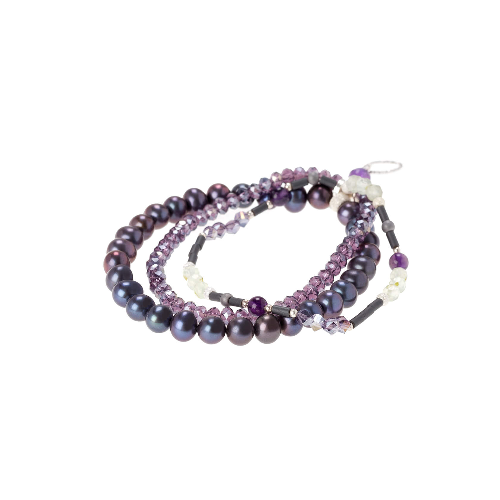 Prehnite and amethyst bracelet Marybola