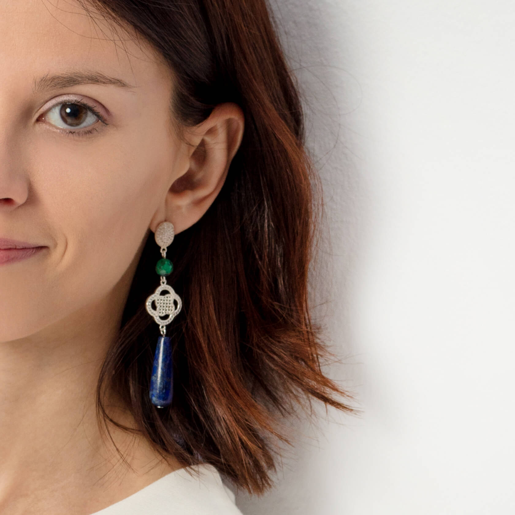 Drop lapis earrings marybola