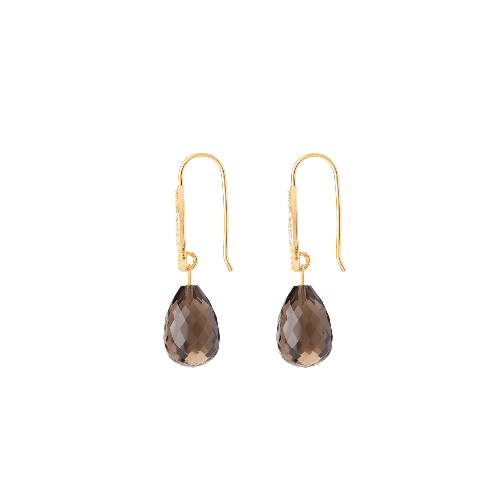 Esenciales smokey quartz earrings