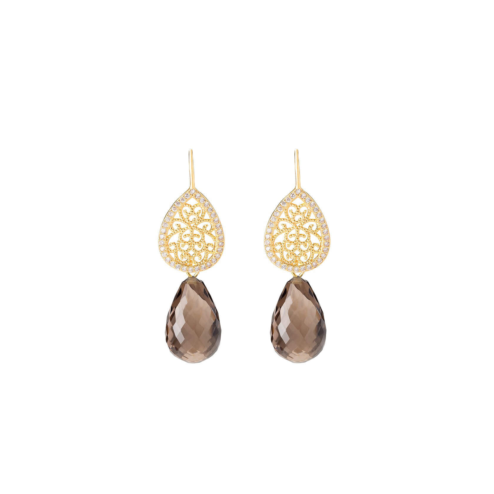 Smokey quartz earrings