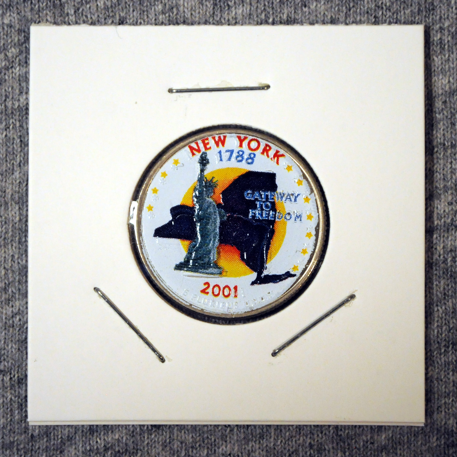 2001 New York Color State Quarter