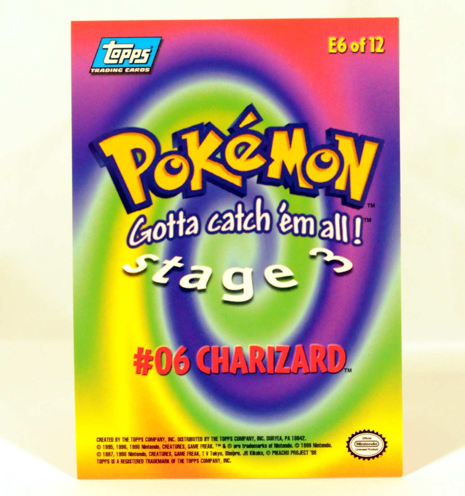 E6 Charizard Evolution Trading Card