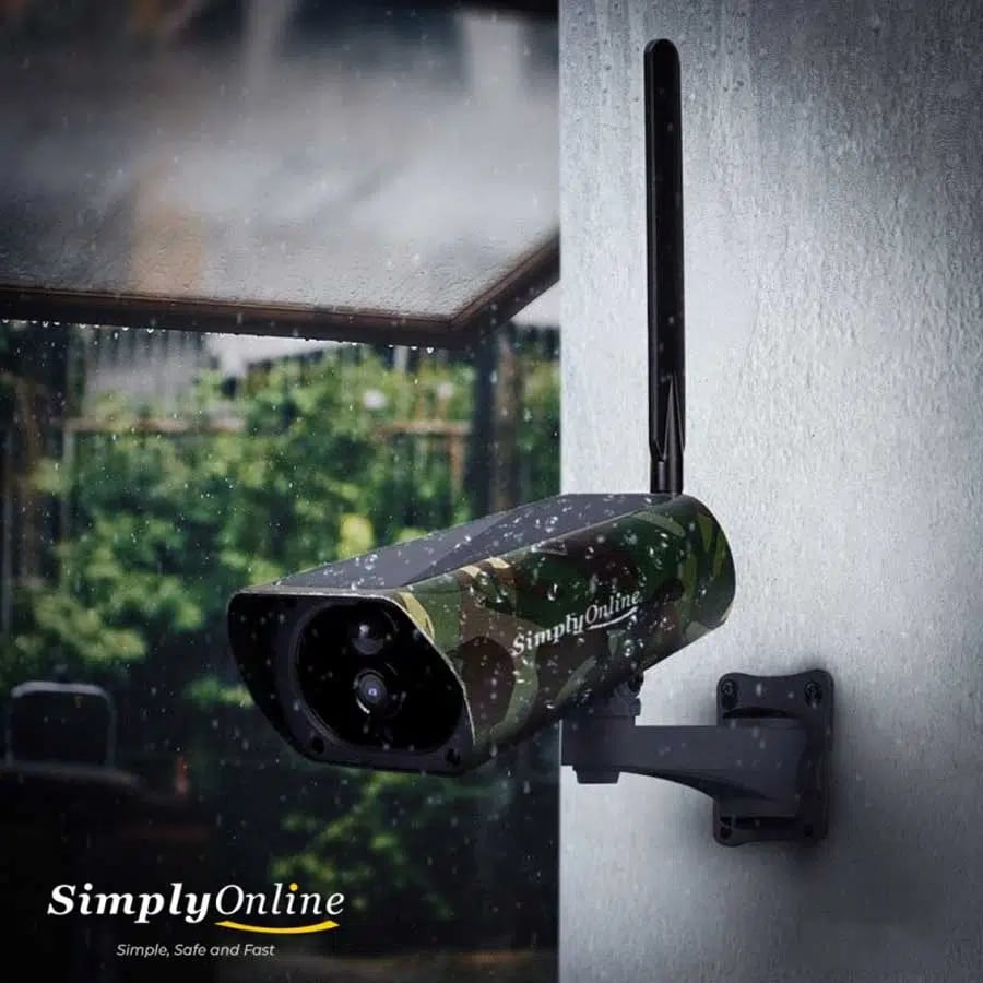 4G SOLAR BULLET CAMO IP65 V01 - Simply Online Australia