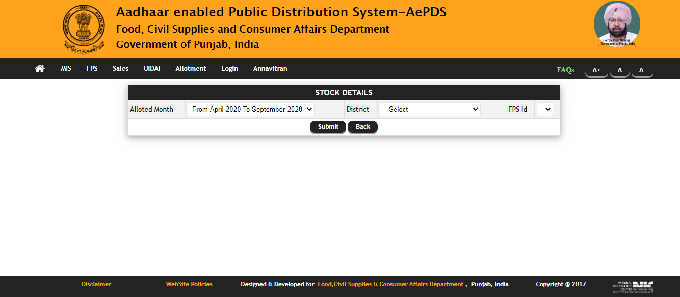 Punjab Ration Card List