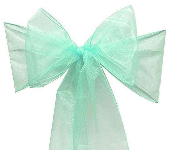 Organza Chair Sash - Tiffany Green Mint