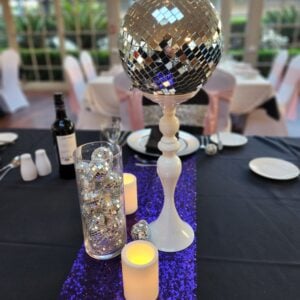 1970s Disco Themed Event Centrepiece