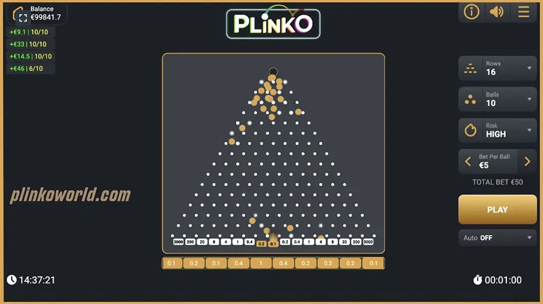 Gra Plinko w Internecie