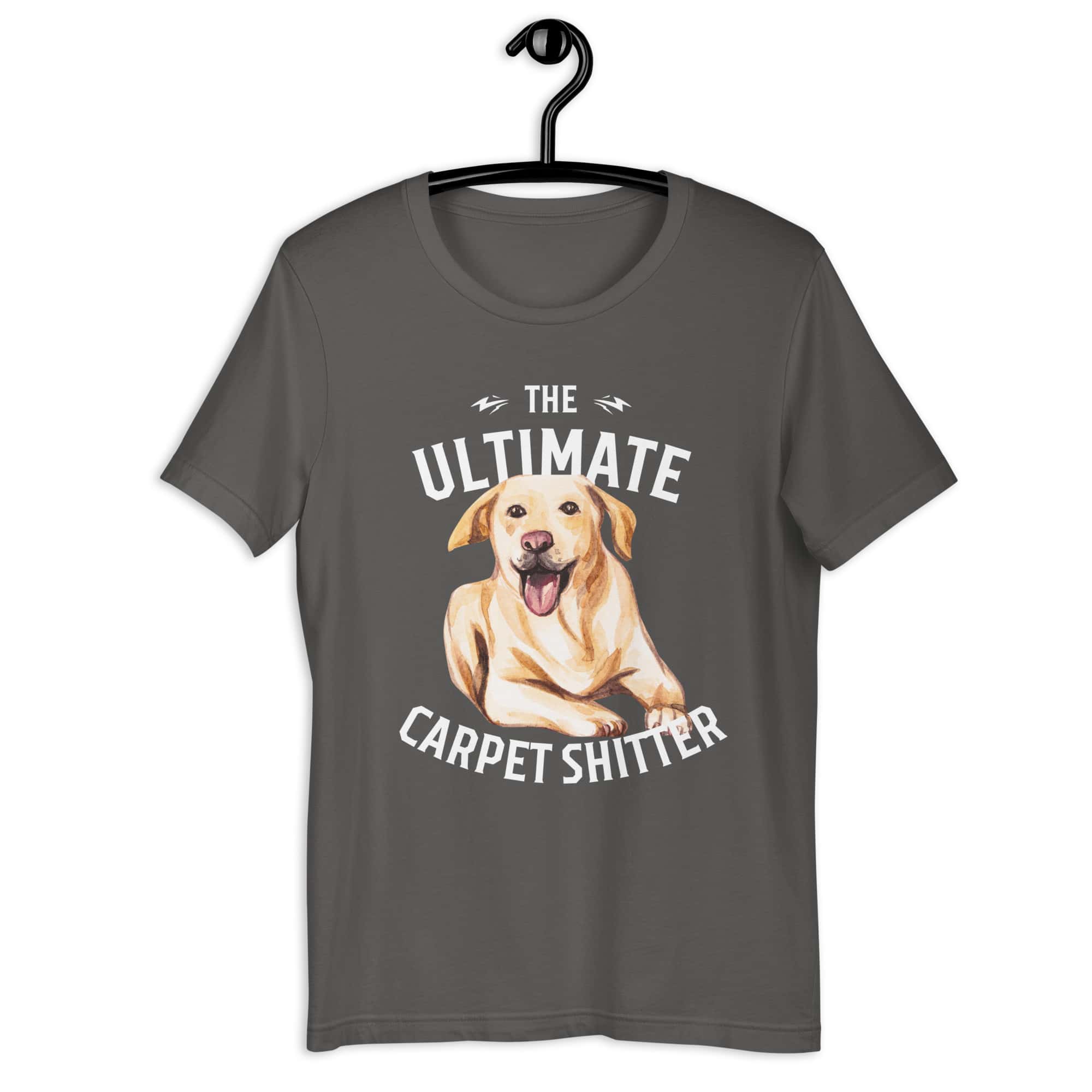 The Ultimate Carpet Shitter Funny Golden Retriever Unisex T-Shirt gray