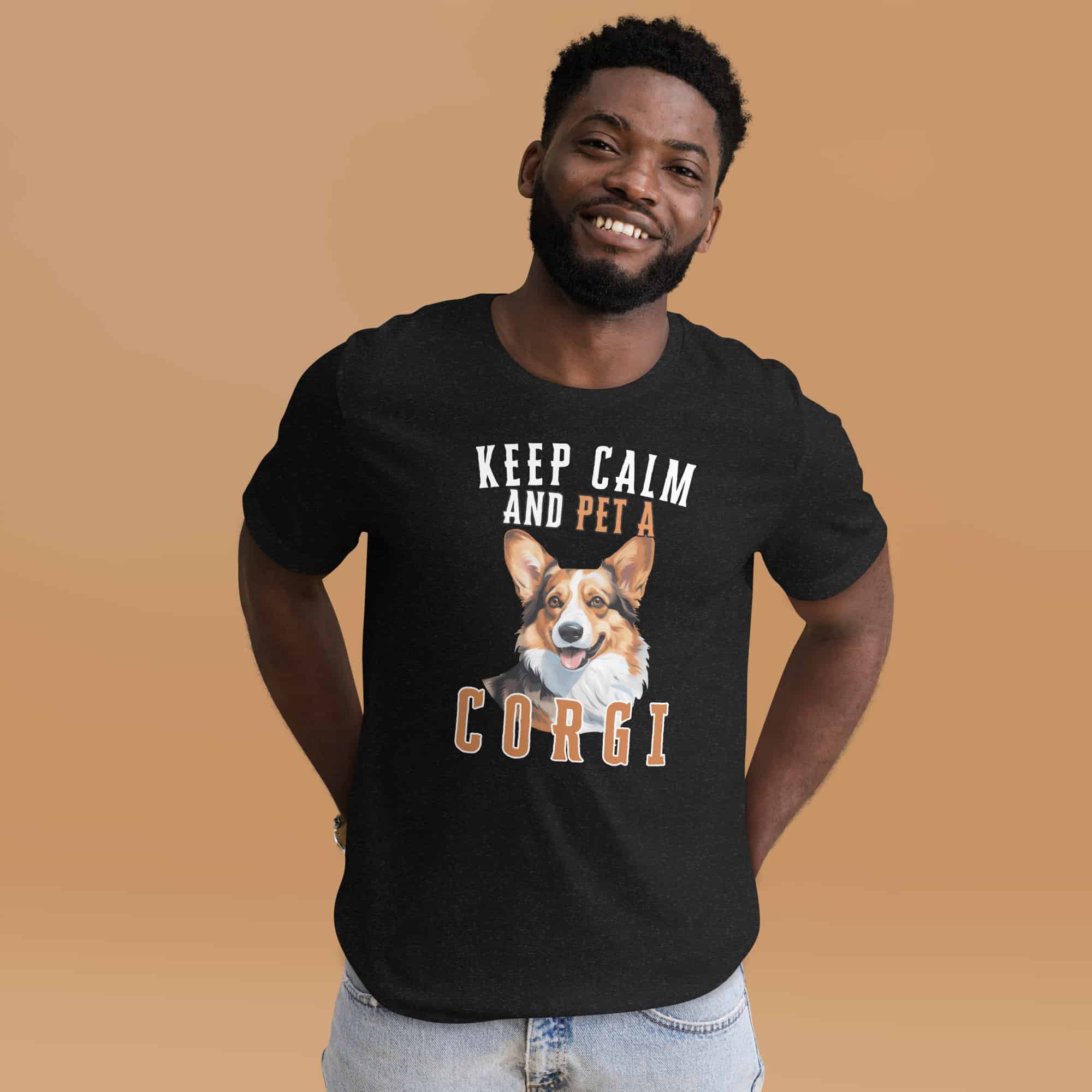 Keep Calm and Pet A Corgi Unisex T-Shirt