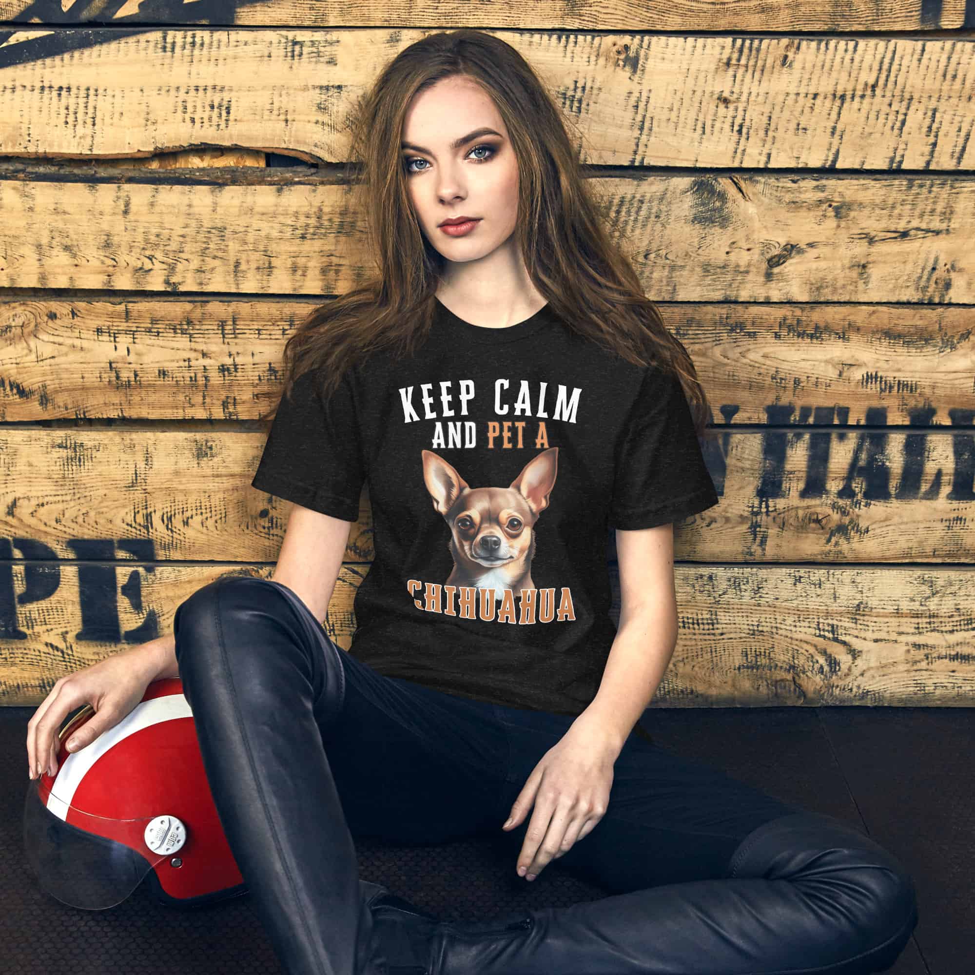 Keep Calm and Pet A Chihuahua Unisex T-Shirt