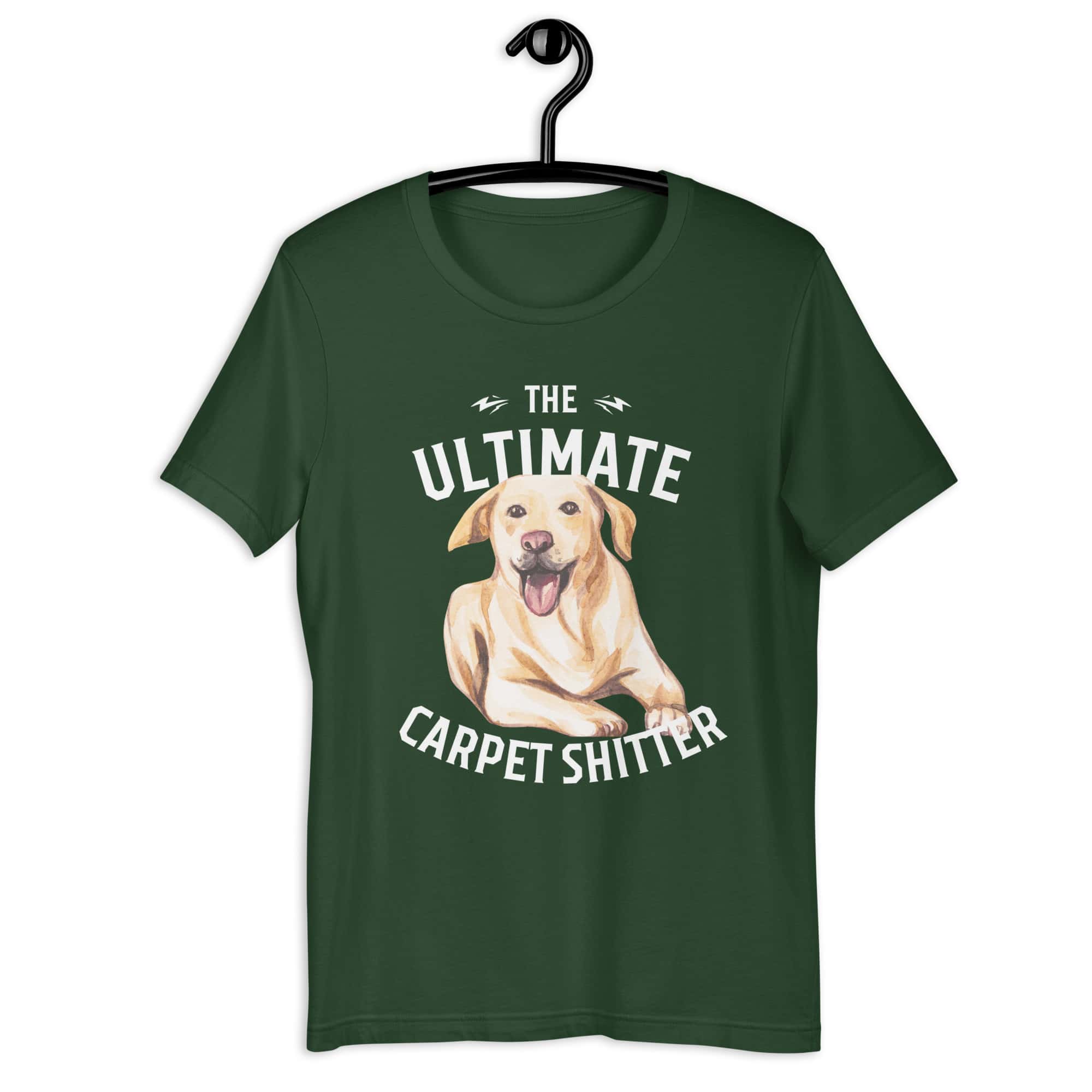 The Ultimate Carpet Shitter Funny Golden Retriever Unisex T-Shirt green