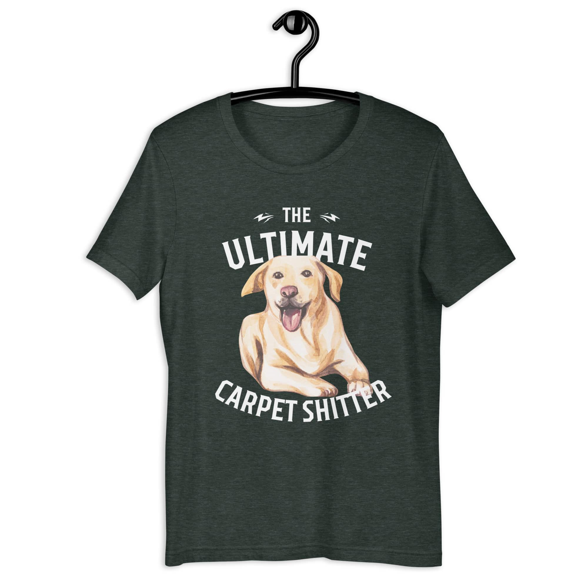 The Ultimate Carpet Shitter Funny Golden Retriever Unisex T-Shirt matte gray