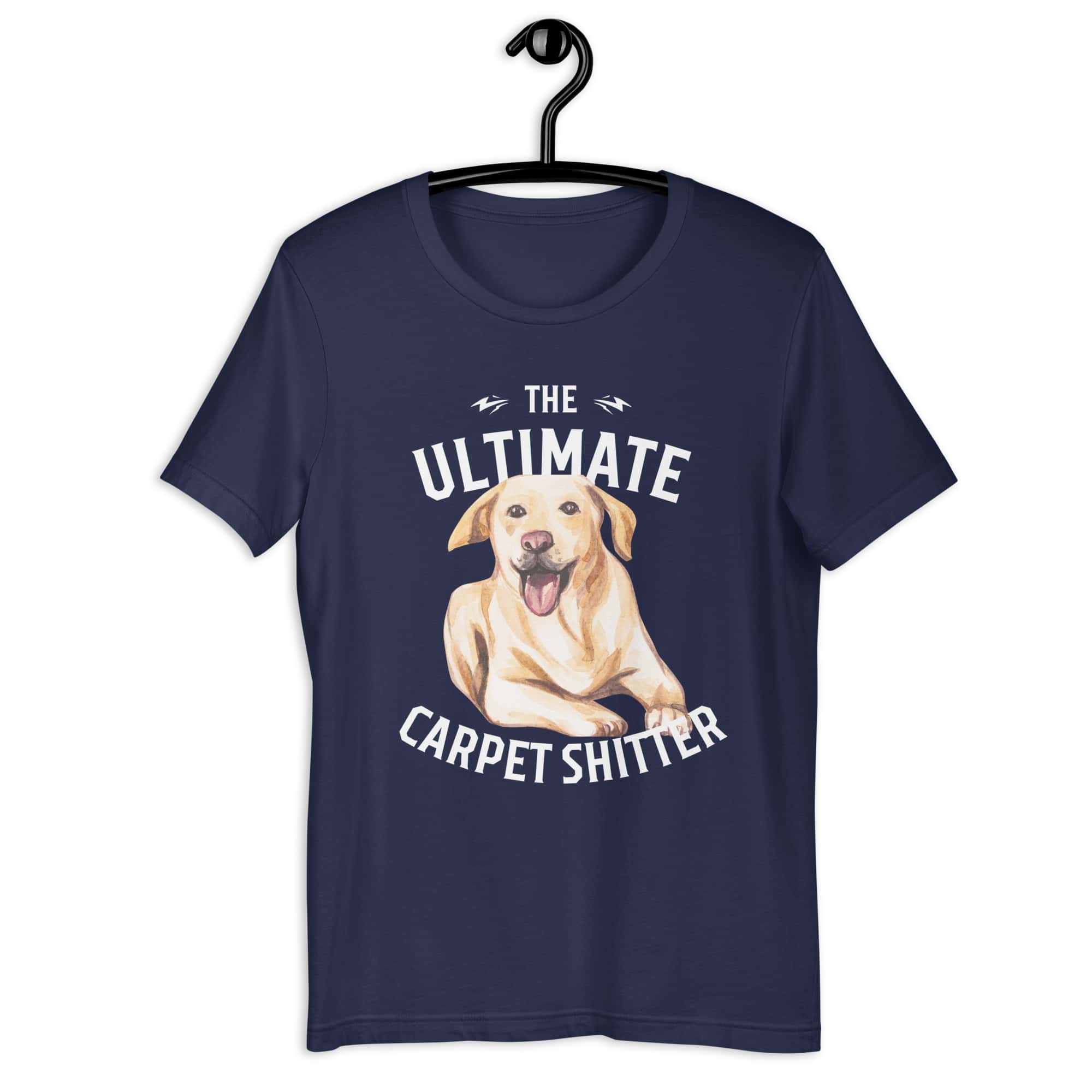 The Ultimate Carpet Shitter Funny Golden Retriever Unisex T-Shirt navy