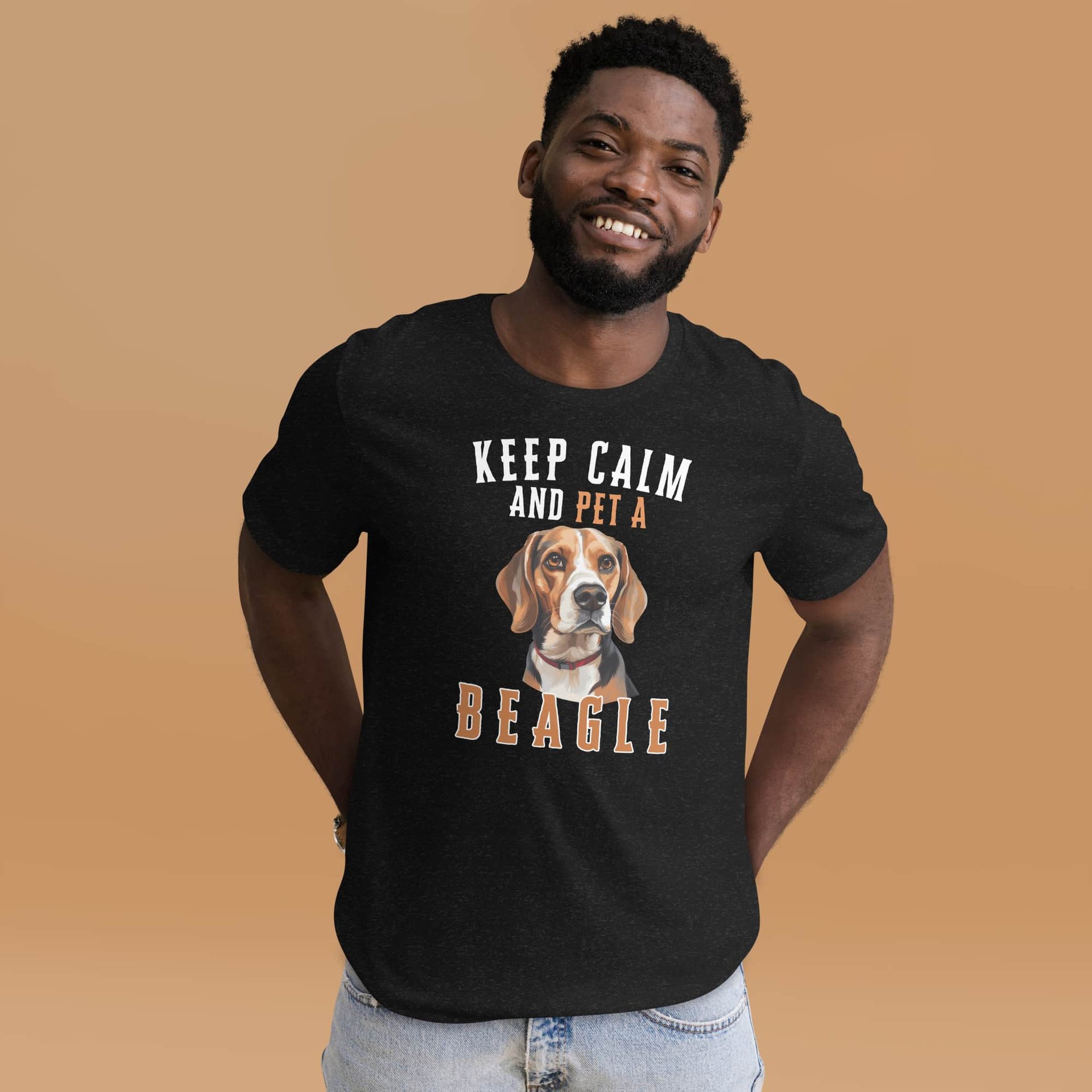 Keep Calm and Pet A Beagle Unisex T-Shirt