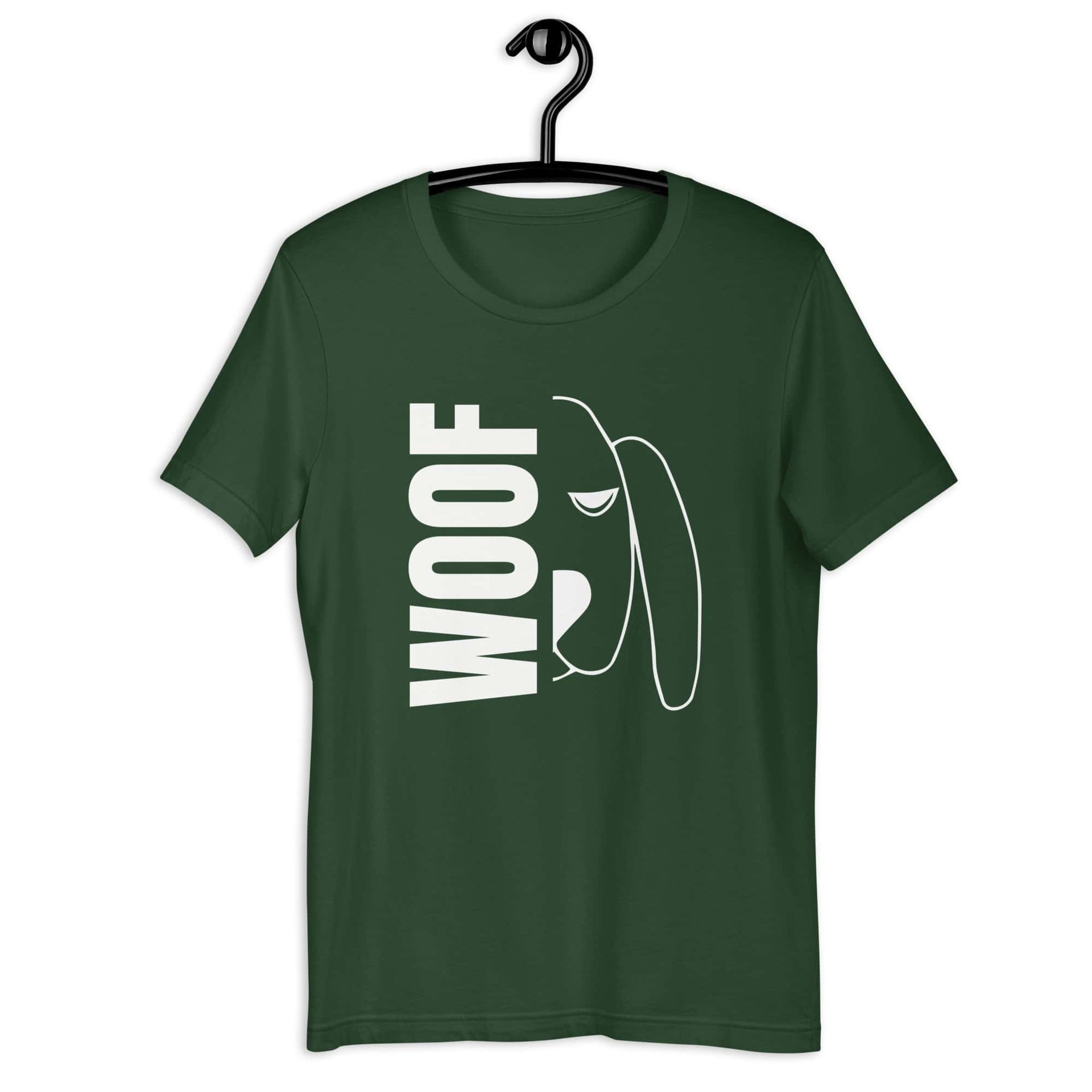 Woof Dachshund Unisex T-Shirt green