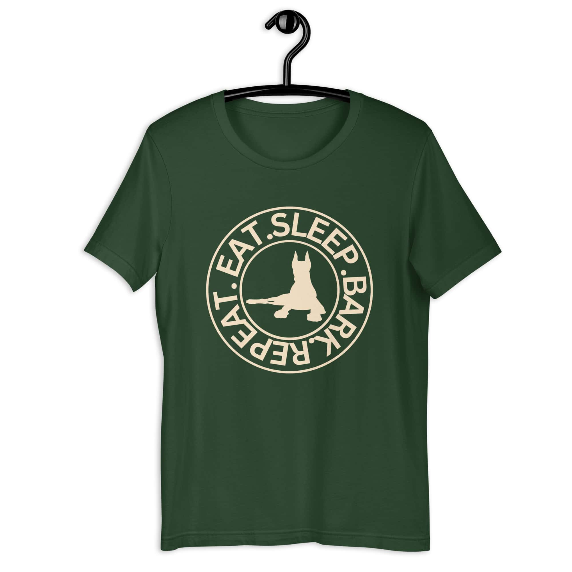 Eat Sleep Bark Repeat Toy Manchester Terrier Unisex T-Shirt. Forest