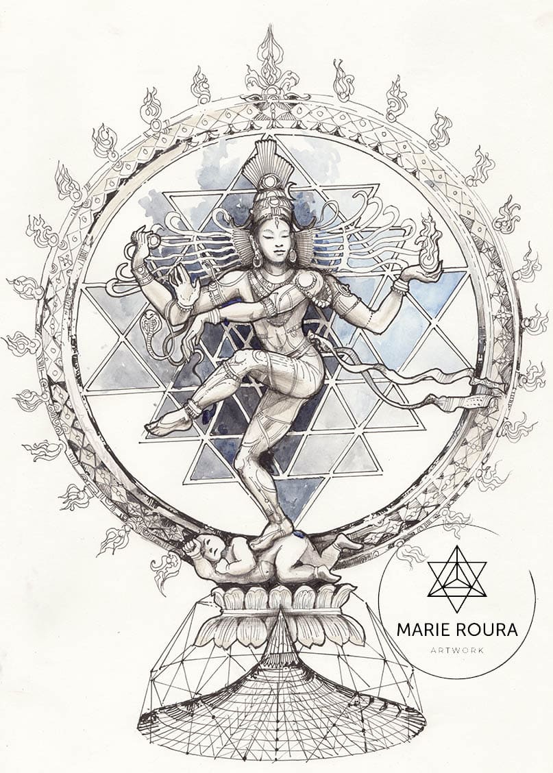 Un dessin de Nataraja, shiva