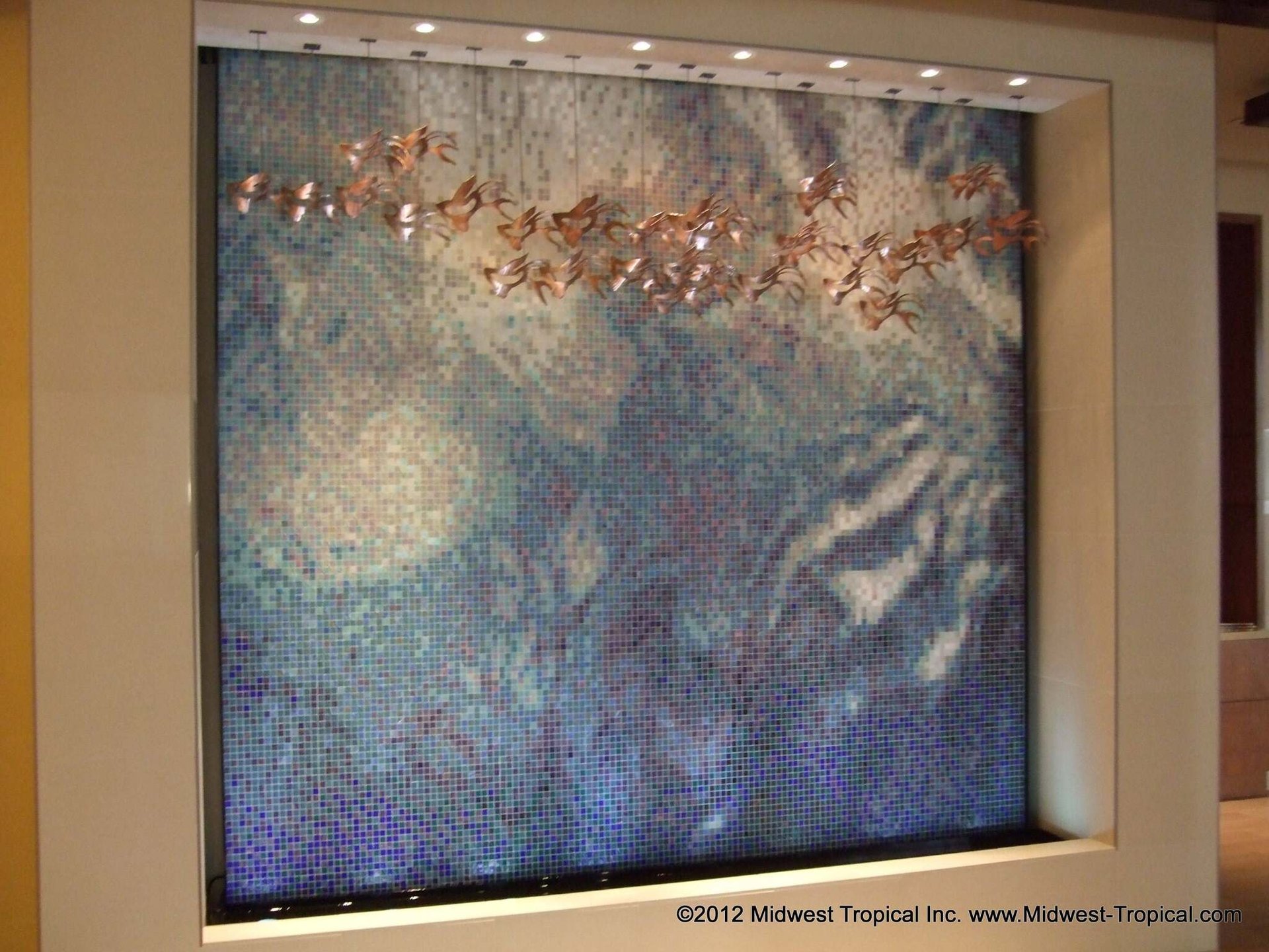 Hyatt Place Waikiki Mosaic Tile Waterfall