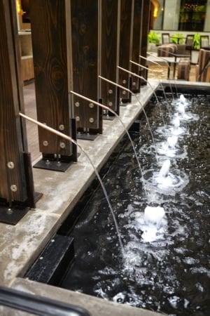 Reflection-Pool-with-Bubbler-Fountain-Jets-and-Copper-Spouts