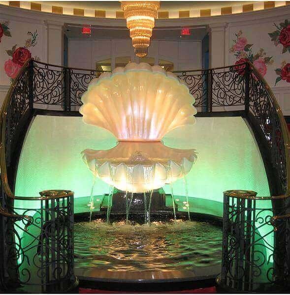 CUSTOM WATER FEATURE-INDOOR FOUNTAIN WITH REFLECTION POOL AT GREENBRIER RESORT CASINO