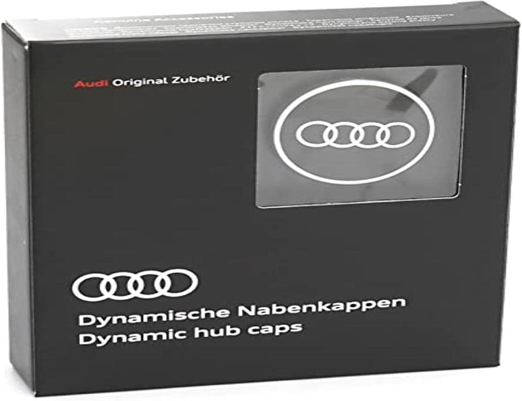 audi 4m8071006a lot de 4 caches centraux dynamiques, noir/argent